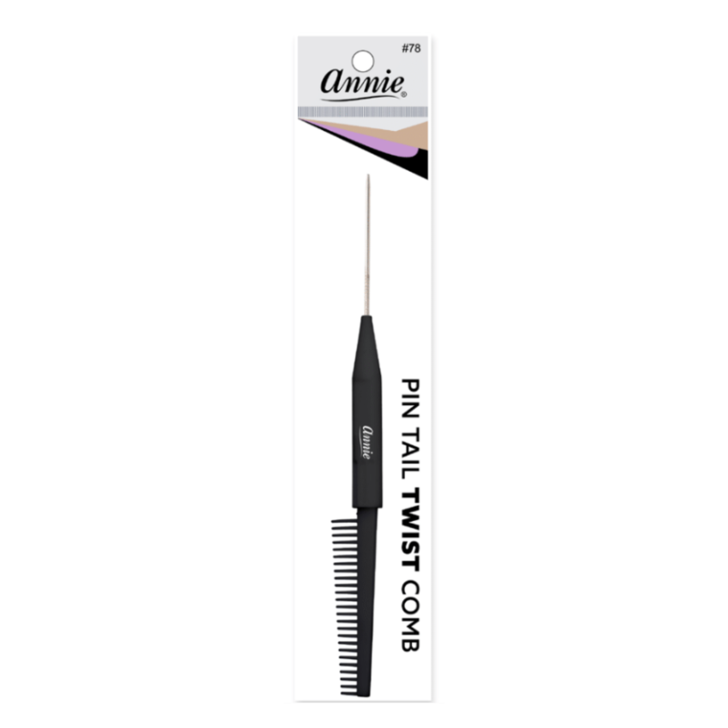 Annie Pin Tail Twist Comb, 1 Count, Black Annie International, Inc.