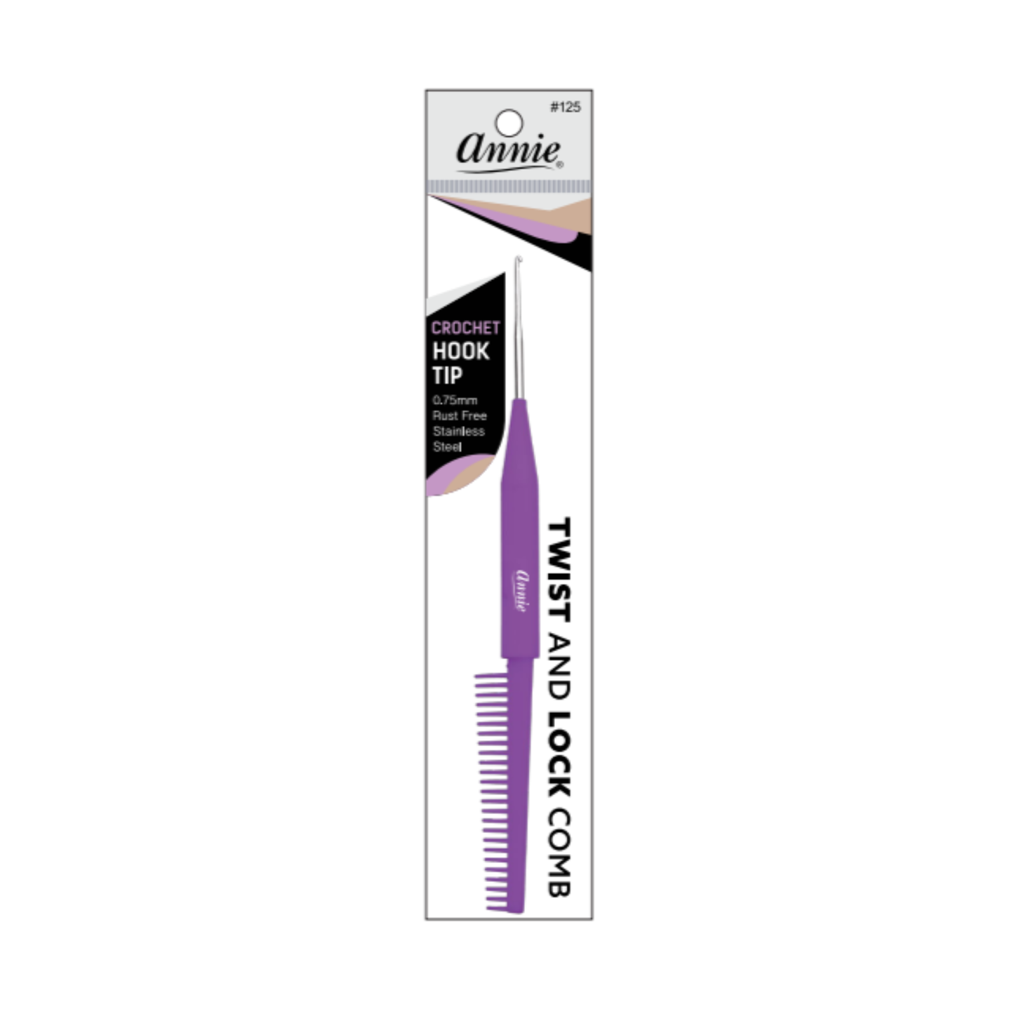 Annie Twist & Lock Comb with Crochet Hook, 1 Count, Assorted Annie International, Inc.