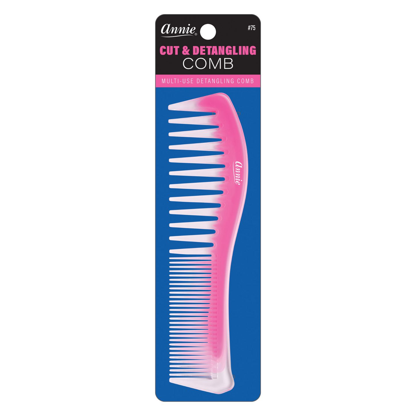 Annie Cut & Detangling Comb Large, 1 Count, Pink Annie International, Inc.