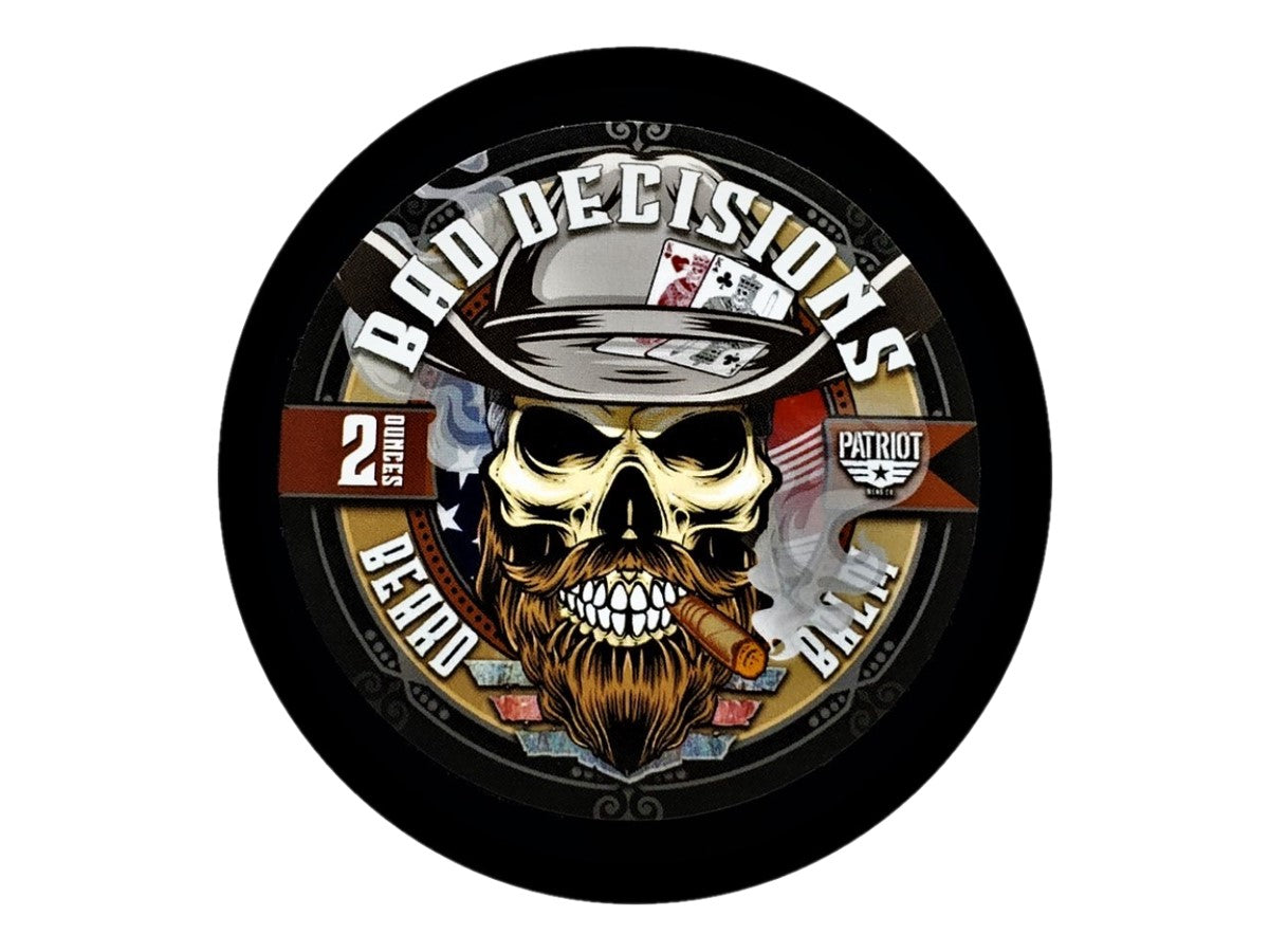 Bad Decisions 2oz Beard Balm Whiskey Bourbon Patriot And Company