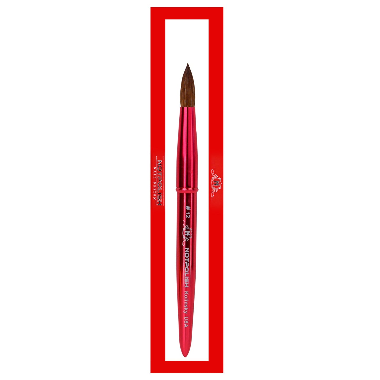 NotPolish Kolinsky Brush #14 - Aluminum Handle Lunali Nail Supply