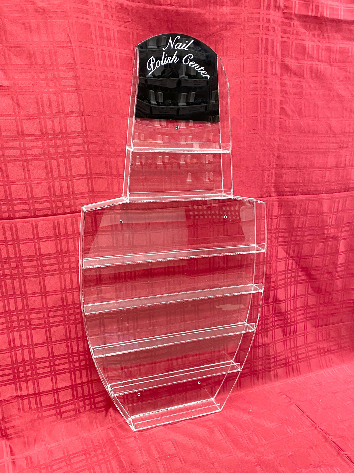 Polish Wall Rack - Acrylic Display - (57 bottle)(Bottle Shapped) Queen Nails & Beauty Supplies