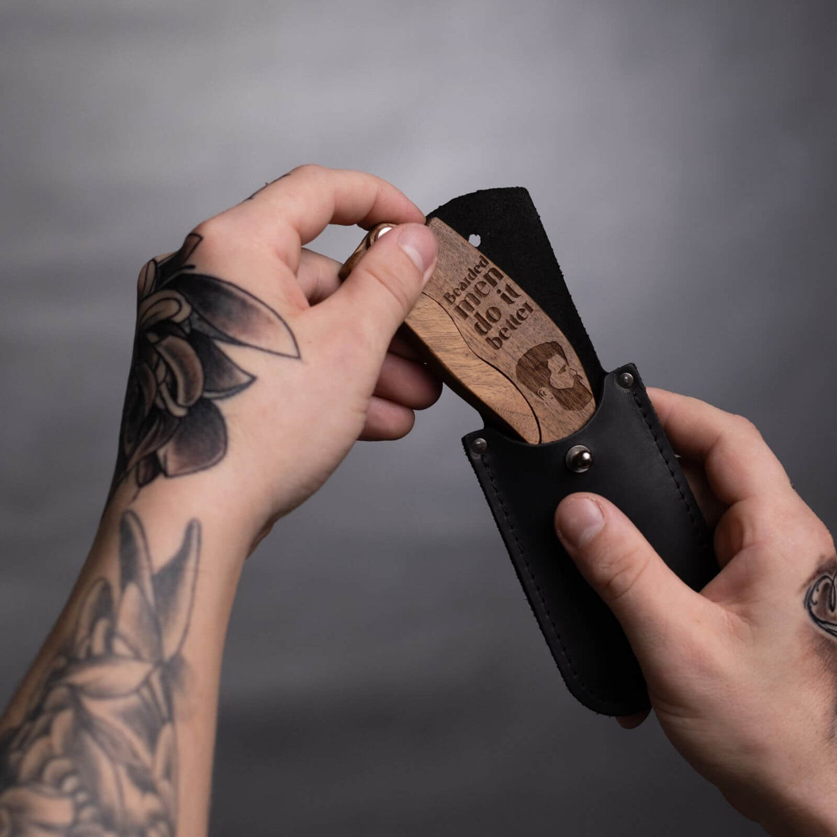 Wooden Beard Comb - Custom Engraving (B2B) Enjoy The Wood B2B