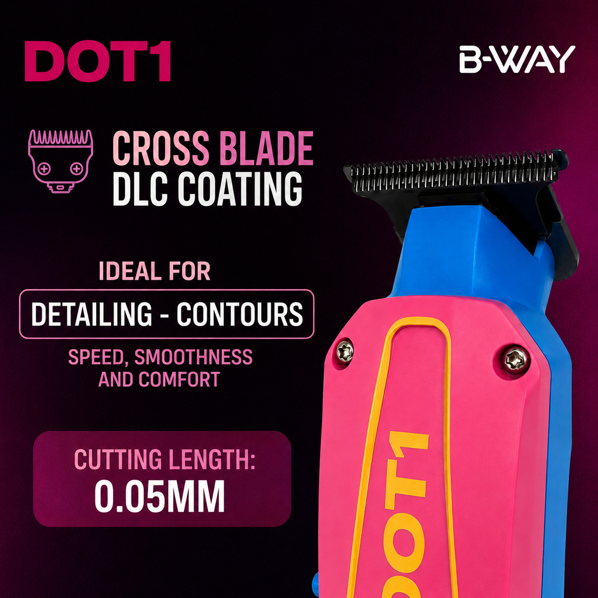 B‑WAY New Five Clipper & DOT1 Trimmer – 2‑Piece Barber Set RT-Way USA