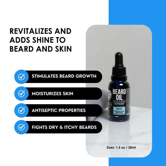 ROLDA BEARD & HAIR OIL - EUCALYPTUS & PEPPERMINT N.O.S. Barber Supply