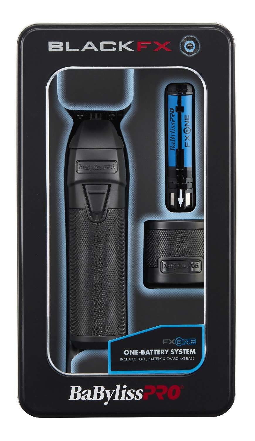 BABYLISSPRO BLACK FXONE ALL METAL INTERCHANGEABLE BATTERY TRIMMER My Beauty Site Pro