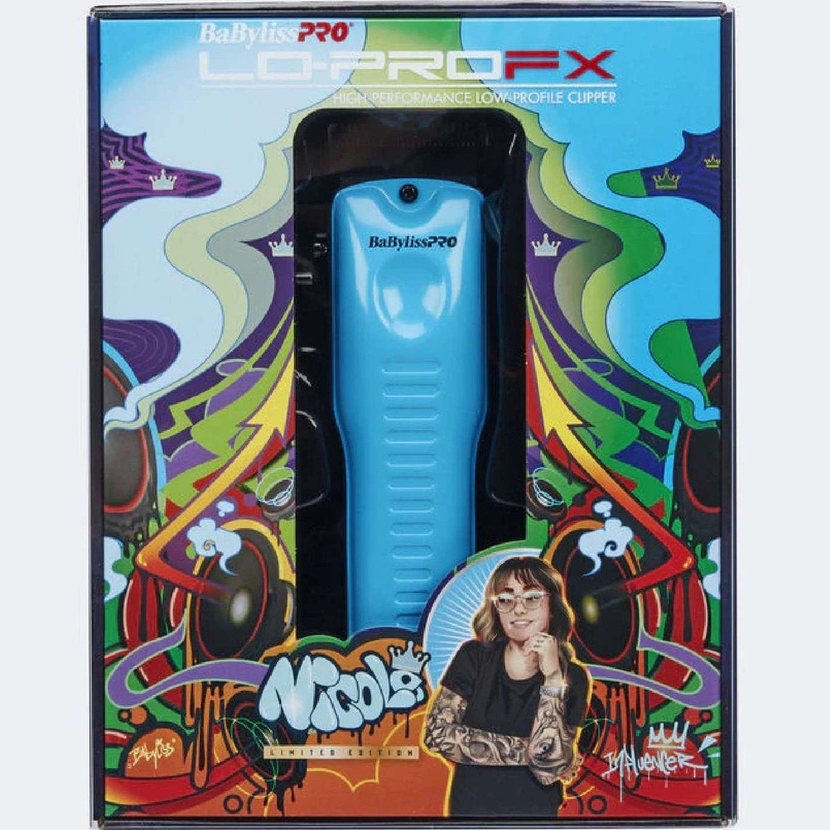 Babylisspro 4Barbers Influencer Collection Clipper Lo-Profx Blue Nicole My Beauty Site Pro