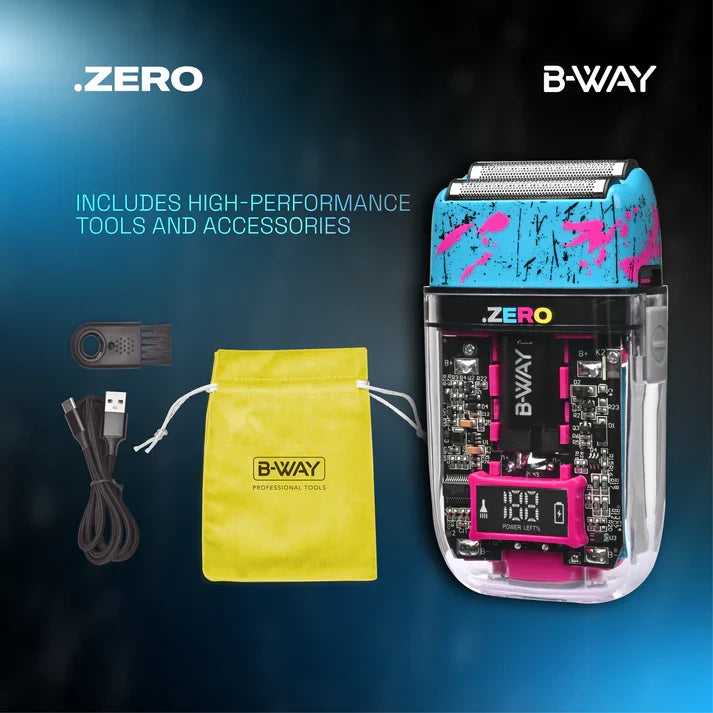 B-Way NEW Five Shorty Clipper & ZERO Shaver – Professional 2-in-1 Barber Set RT-Way USA