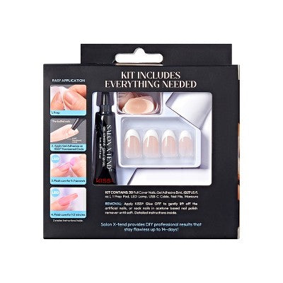 KISS Products Salon X-tend LED Soft Gel System Pure Fake Nails - Imperfect Box This is Beauty US