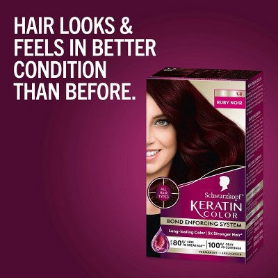 Schwarzkopf Keratin Permanent Hair Color Ruby Noir 2.08 fl oz - New This is Beauty US