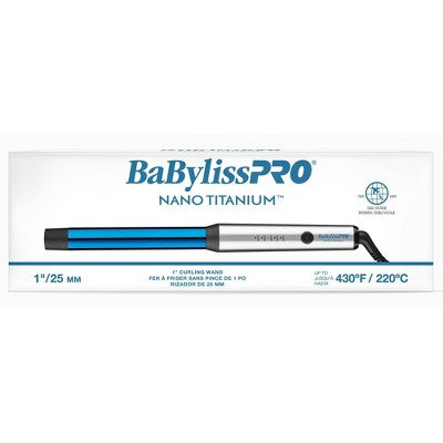 BaBylissPRO Nano Titanium Curling Wand Blue - Imperfect Box This is Beauty US