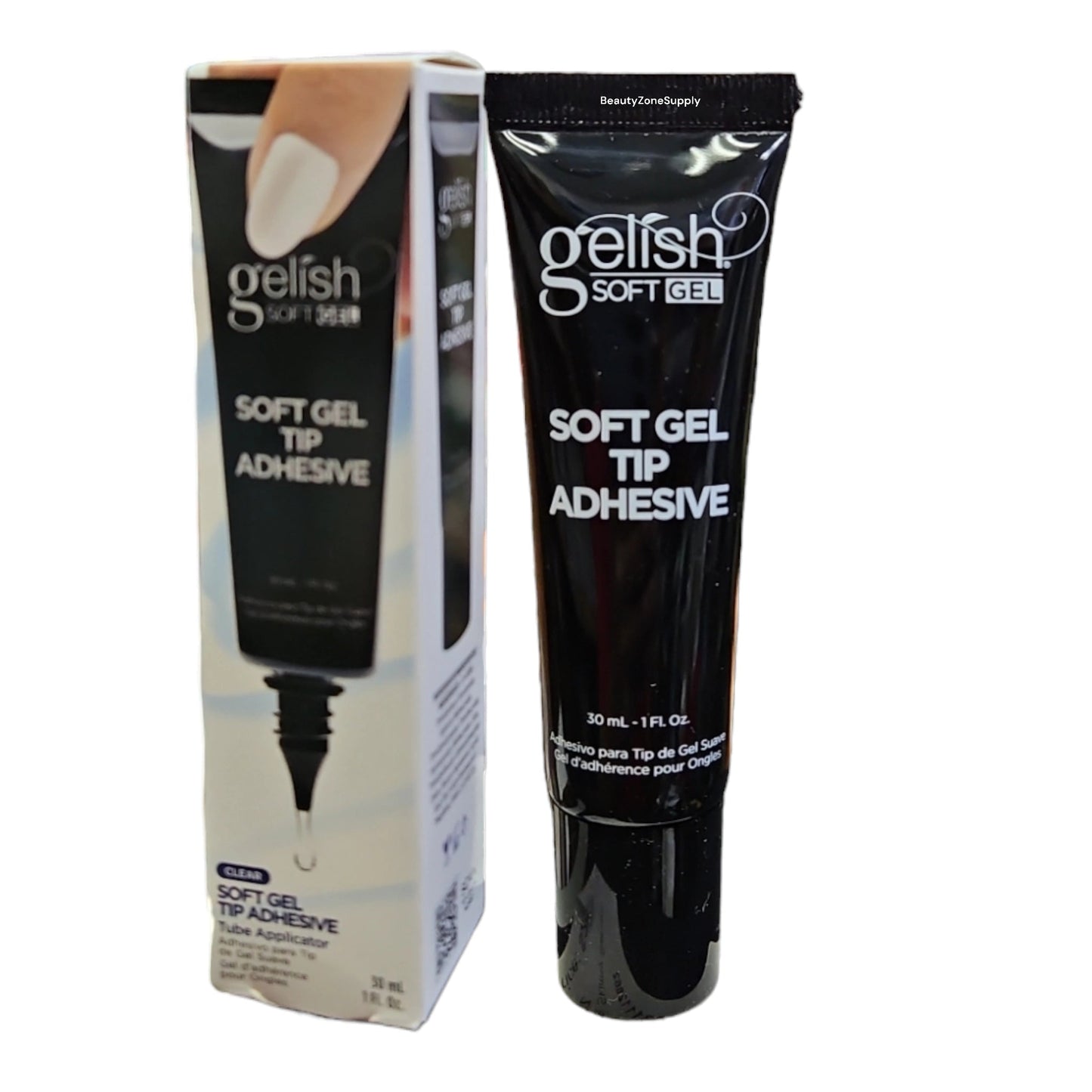 Gelish - Soft Gel Tip Adhesive 1oz Tube Queen Nails & Beauty Supplies
