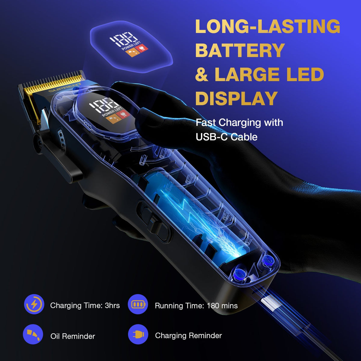 The Black Scorpion Clipper and Trimmer Set - HC226BX SUPRENT US