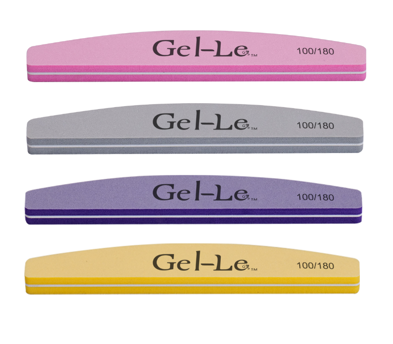 Gel-Le - Half Moon Sponge File (100/180) 10pc/pk