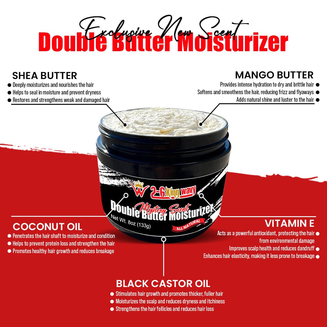 🔥Pre Order 🔥Double Butter Hair Moisturizer for Dry, Coarse Hair 26 King Wavy Merch, LLC