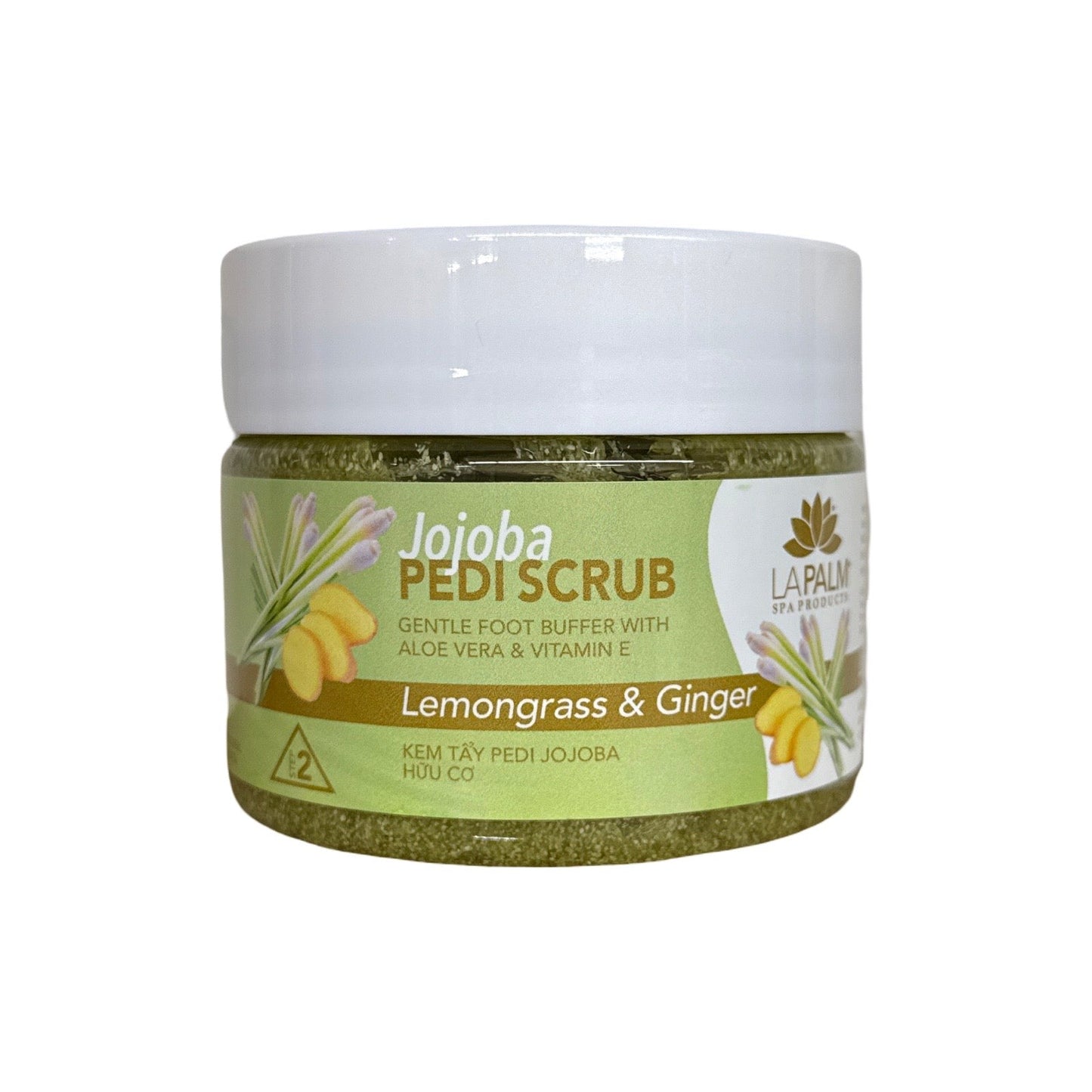 Jojoba Pedi Scrub Gel 12oz - Lemongrass Ginger Lunali Nail Supply