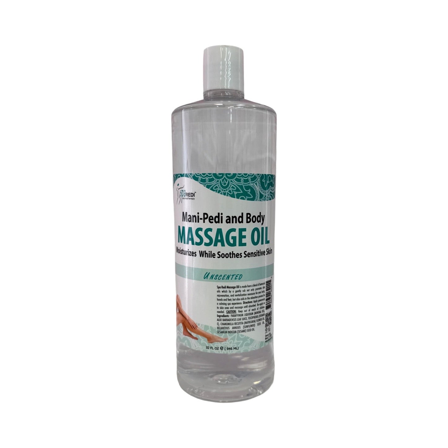 Massage Oil 32oz - Clear | Mani Pedi Body Lunali Nail Supply