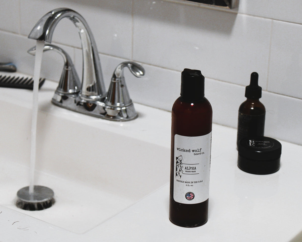 Wicked Wolf Alpha Beard Wash | Deep Cleaning Beard Wash with Tobacco & Vanilla Wicked Wolf Beard Co.