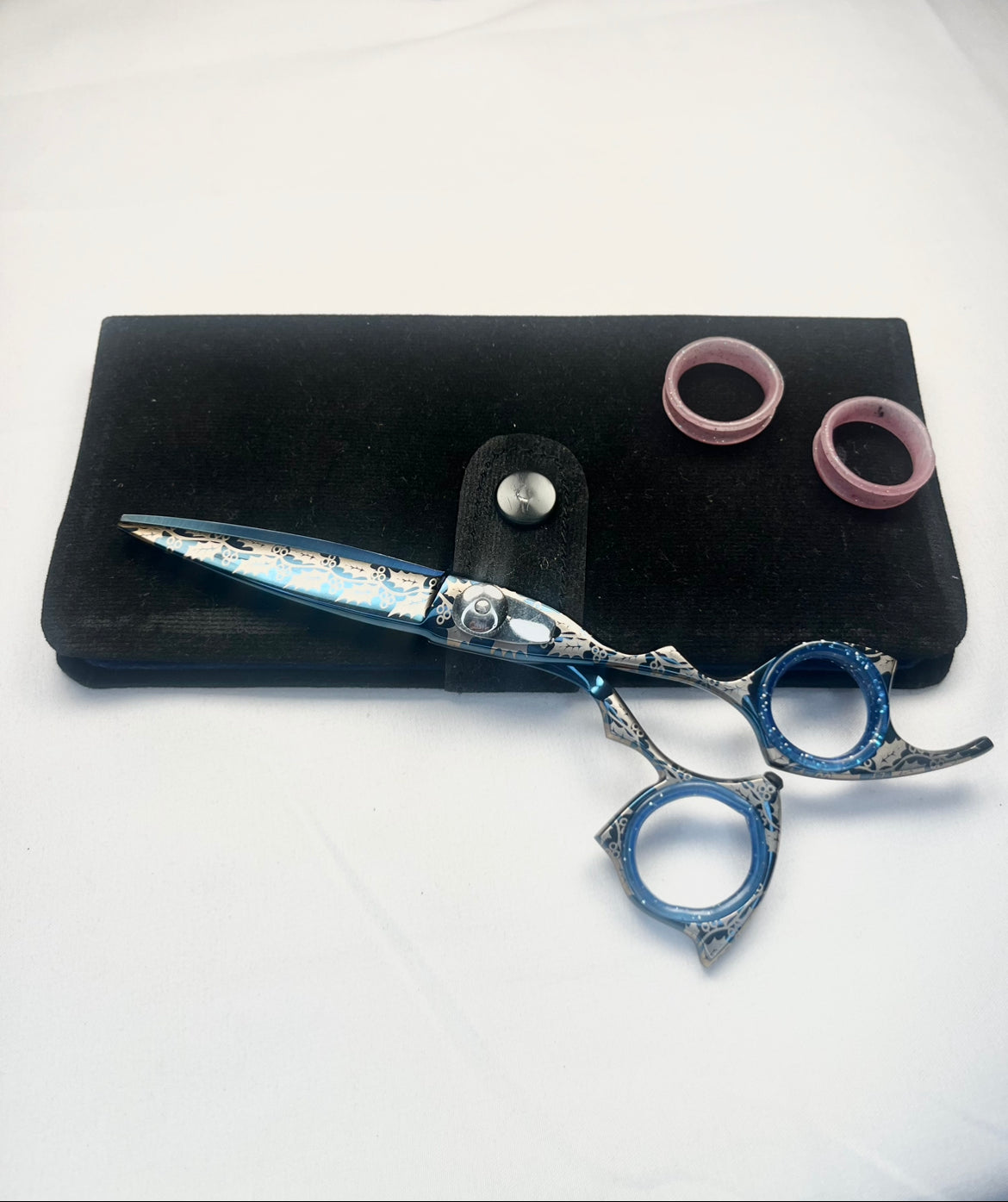 Blue Floral Shear Tamsco Precision Tools