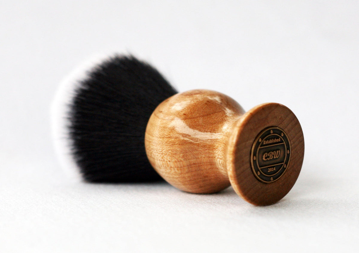 Maple Tuxedo ultra soft top strong backbone very dense shave brush CreationsByWill