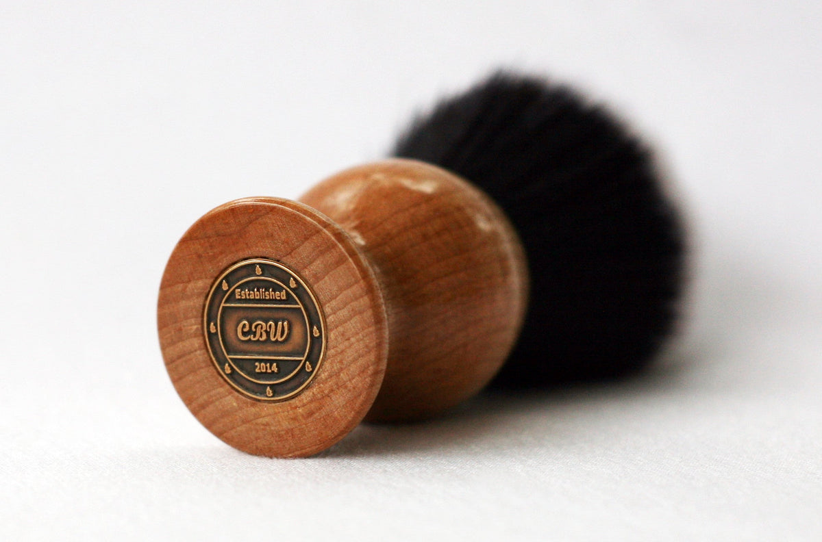Maple Tuxedo ultra soft top strong backbone very dense shave brush CreationsByWill