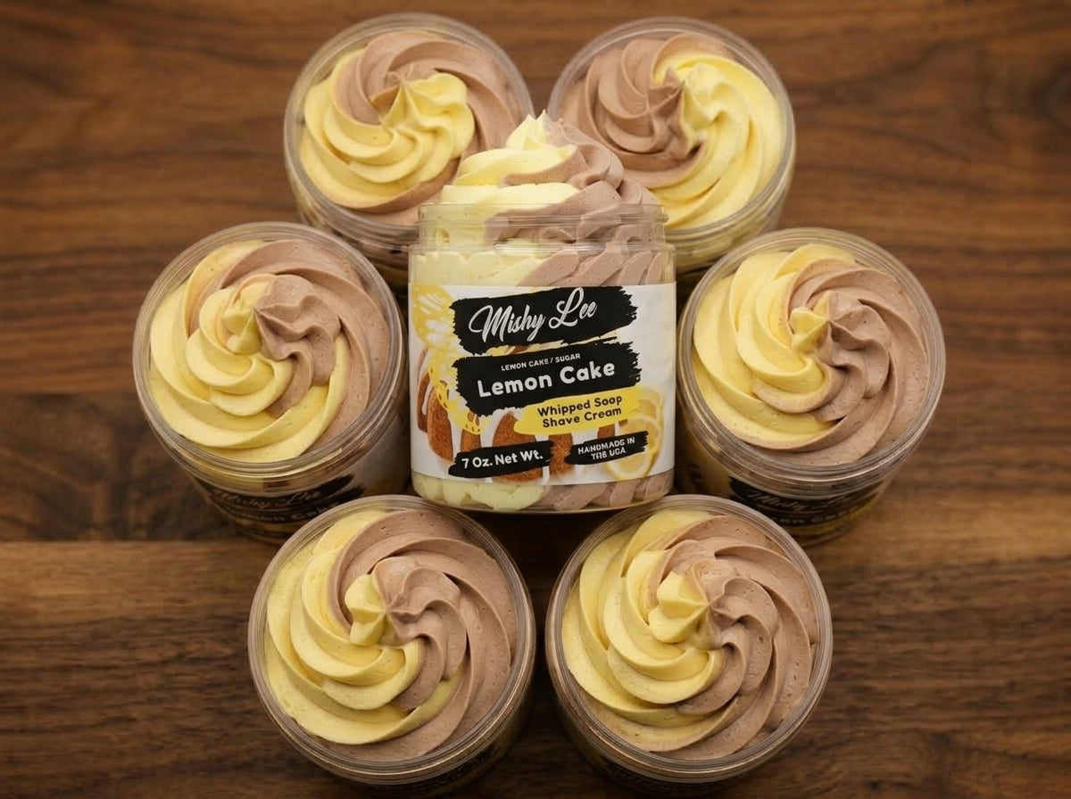 Lemon Cake Whipped Soap and Shave Cream Mishy Lee Boutique