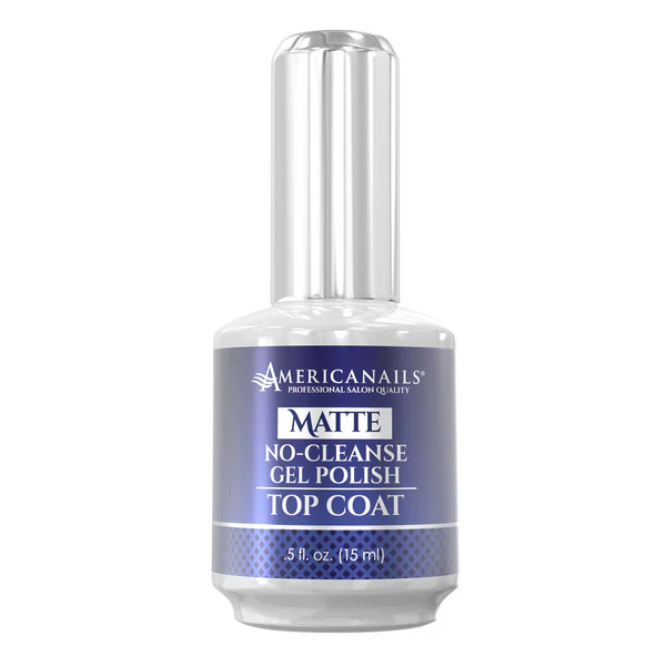 AmericaNails-No Cleanse Gel Polish Top Coat | Matte Finish .5oz Queen Nails & Beauty Supplies
