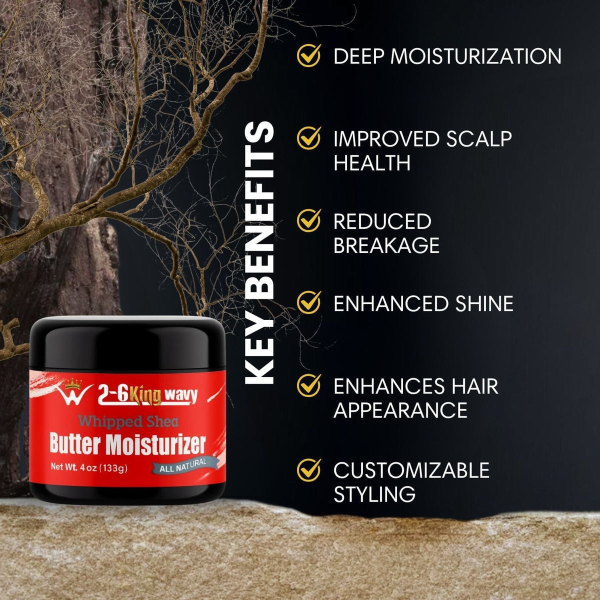 Whipped Shea Butter Moisturizer for Dry Hair 26 King Wavy Merch, LLC