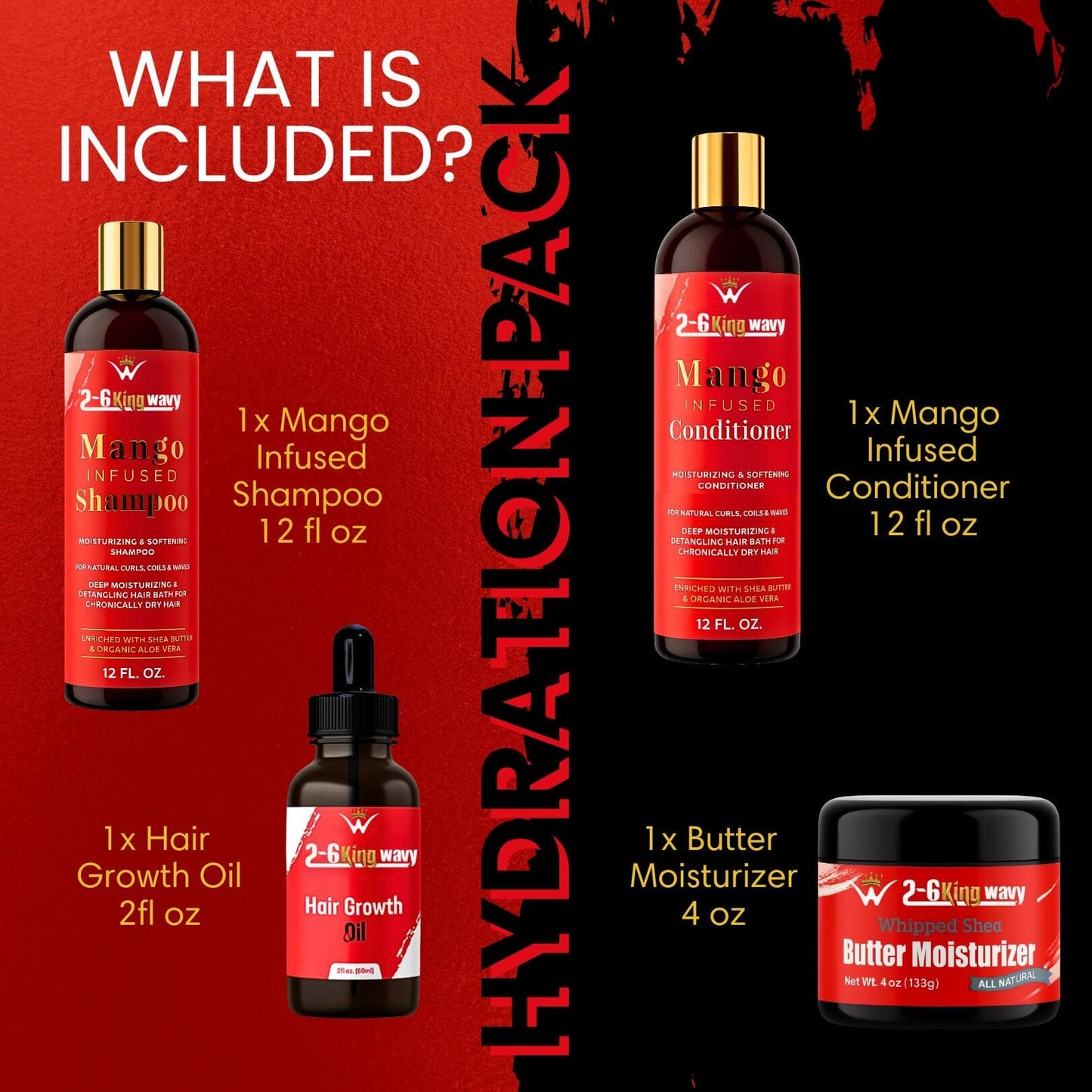 Hydration Bundle for Dry Hair & 360 Waves (Hydration Pack) 26 King Wavy Merch, LLC