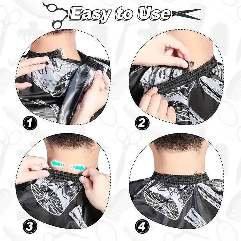 Professional Hair Cutting Apron Salon Barber Cape Hair Cutting Waterproof Cloth Hair Cutting Apron Barber Accessories C0027A Emzius