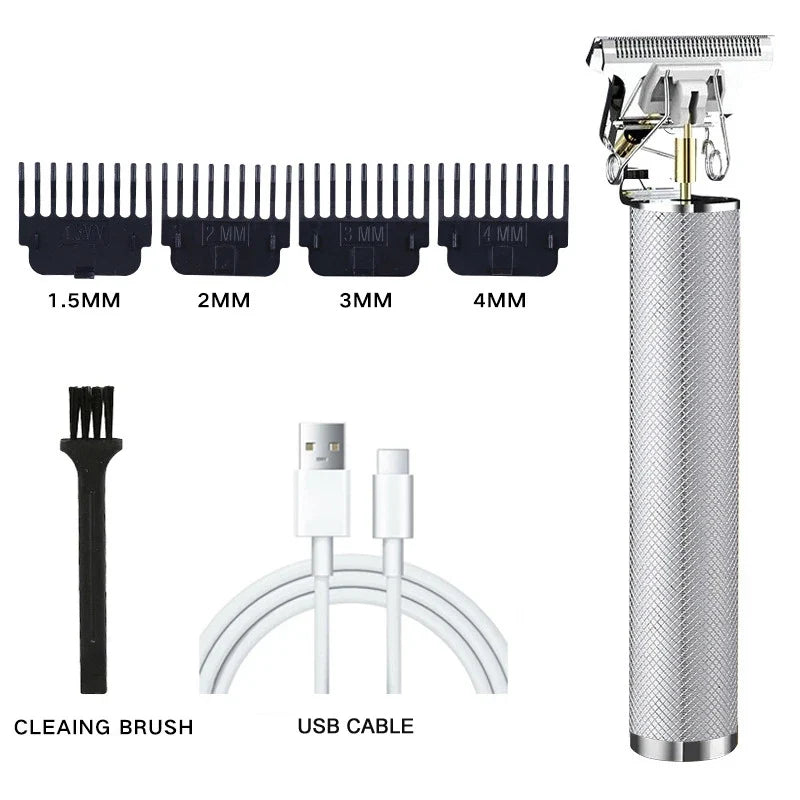 Men's Vintage Hair Trimmer T9 Carving Rechargeable Barber Electric Professional Hair Clipper Beard Trimmer/Metal Haircut Clipper Noventix