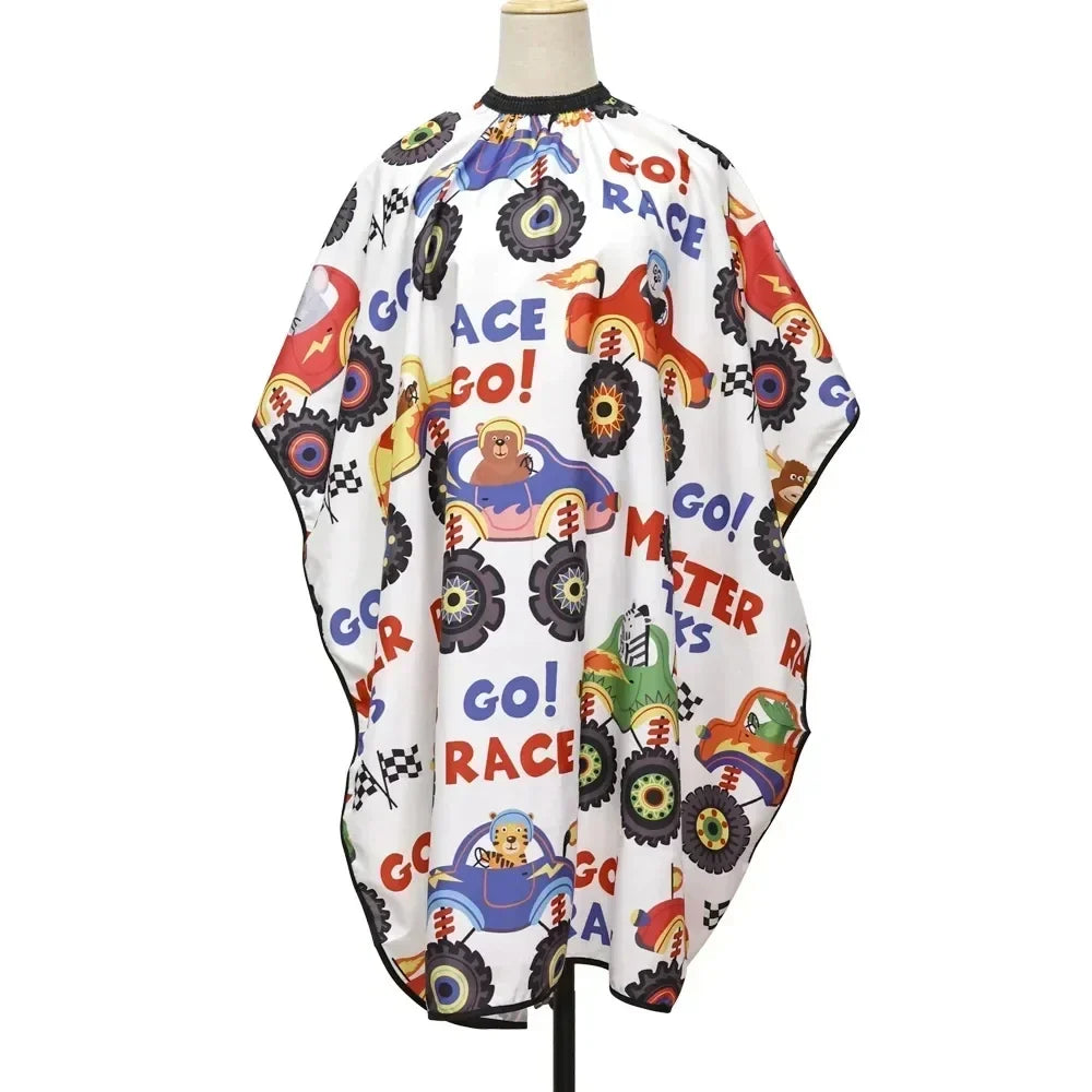 Cartoon Haircut Cape Waterproof Barber Wrap – Salon Hair Care Styling Supplies Emzius