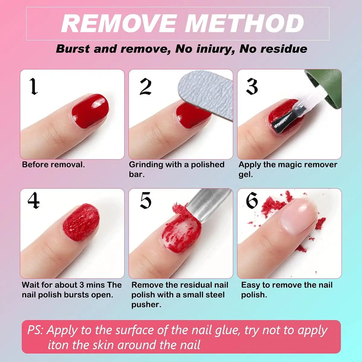15ml Magic Fast Nail Gel Polish Remover Clean UV Soak Off Semi Permanent Varnish Nail Art Removal Tools Manicure 2025 New Blushimmer