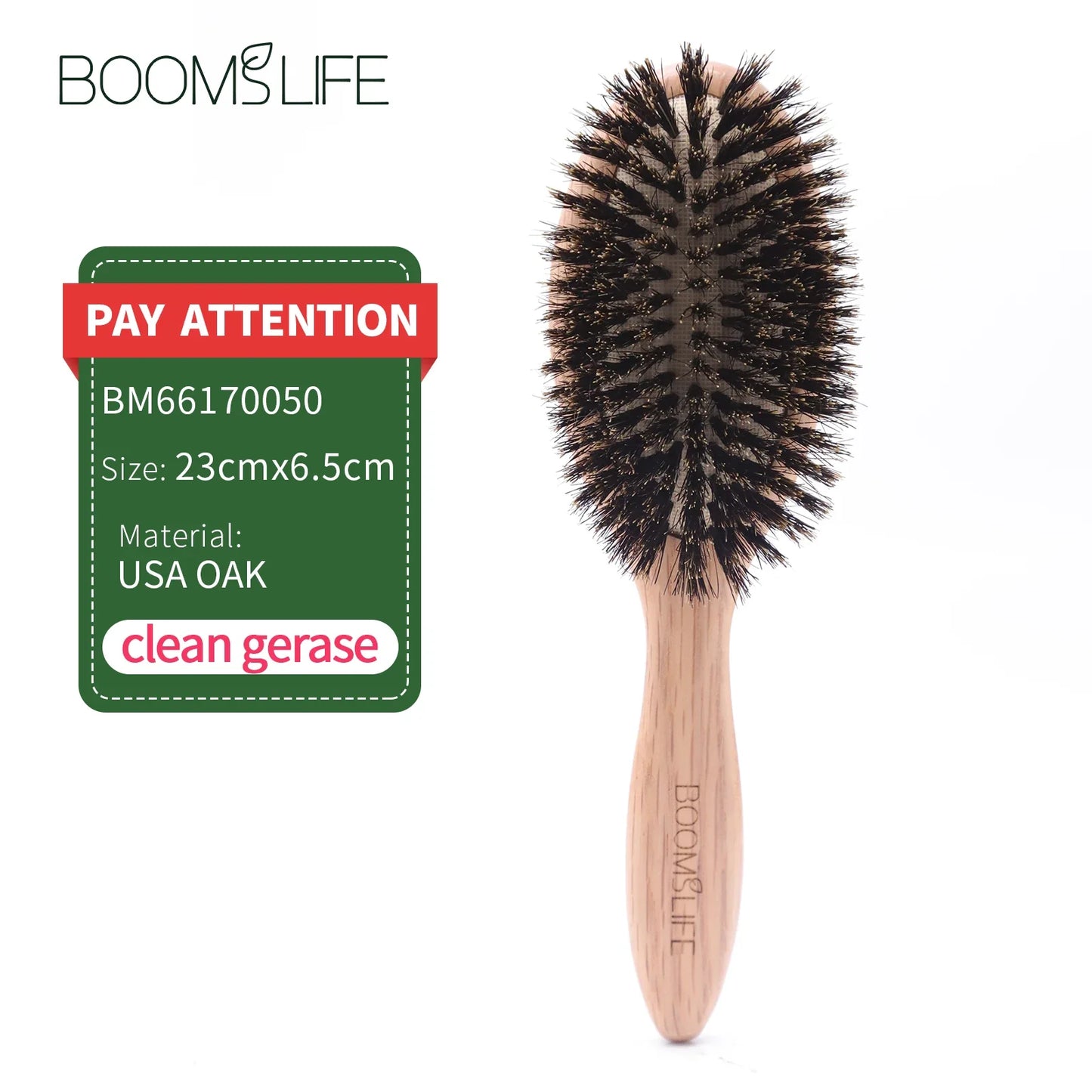 BOOMSLIFE Boar Bristle Hair Brush Women Combs for Hair Wood HairBrush Detangle Straightener Brush Hair Comb Barber Accessories Silcy Skin