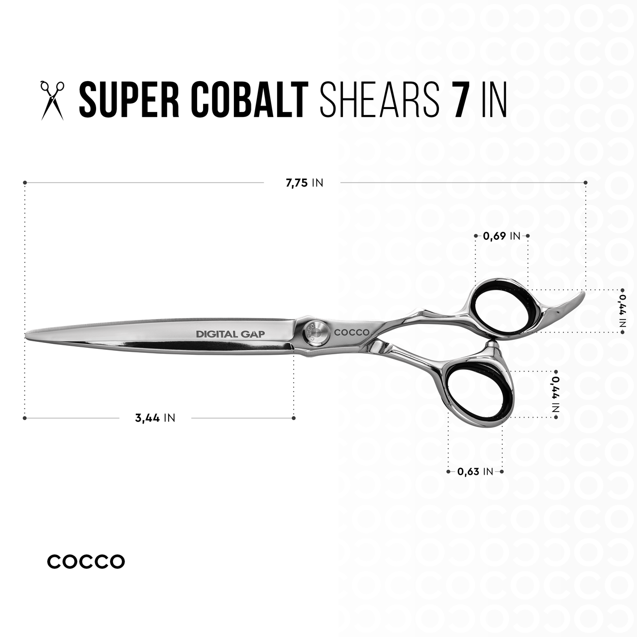 Super Cobalt Blunt and Including 6" 29 Tooth Thinning Shear Set - Select Size Cocco Hair Professional