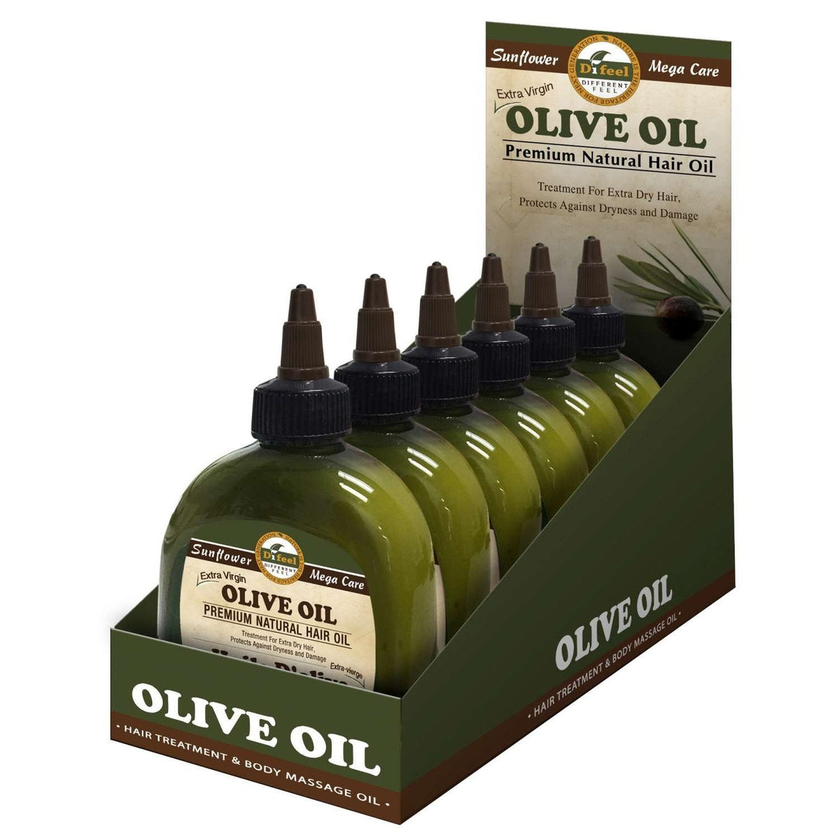 Difeel Sunflower Difeel Premium Natural Hair Oil - Olive 7.78 Oz My Beauty Site Pro