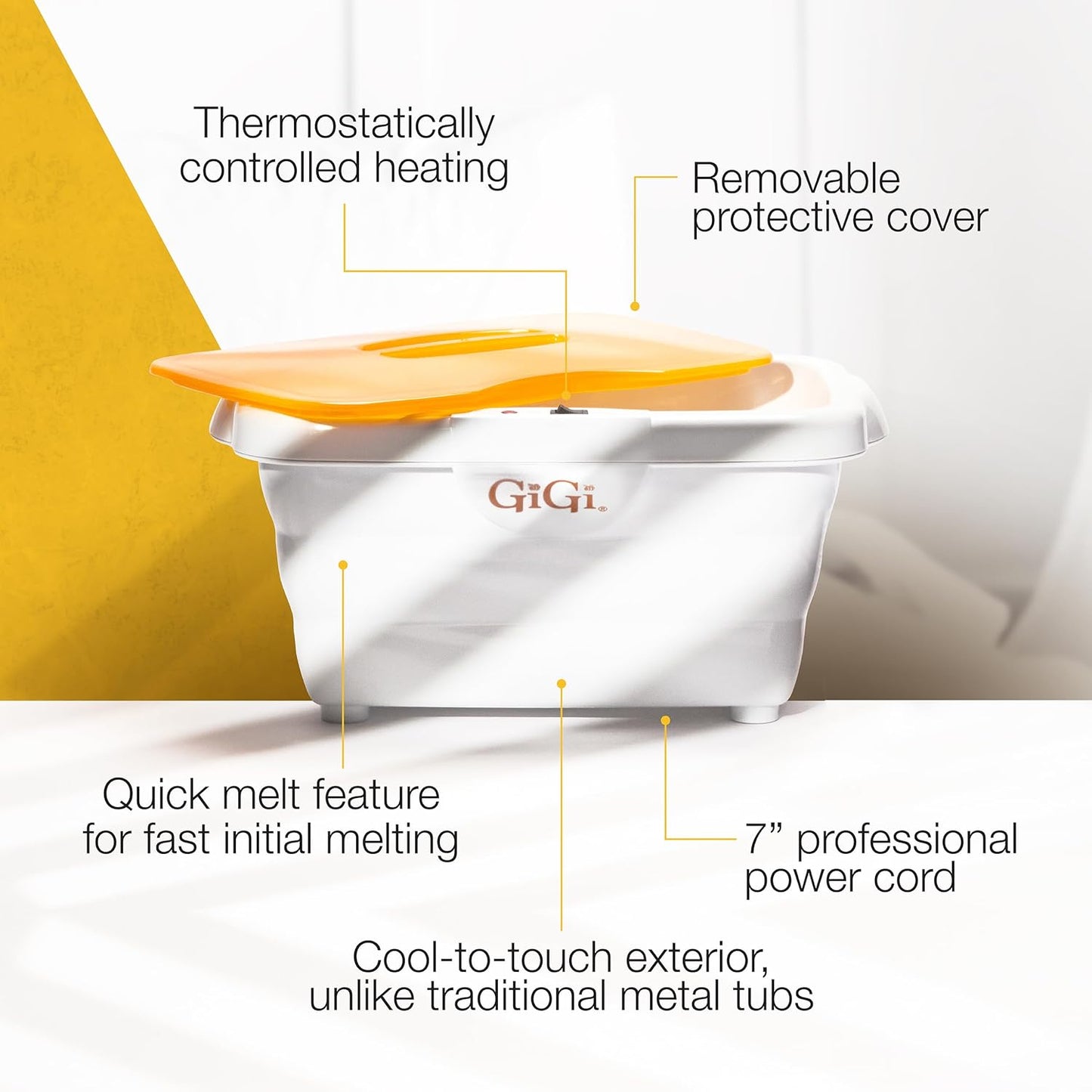 Paraffin Bath with GiGi Peach Paraffin Wax, 6 lbs Lunali Nail Supply