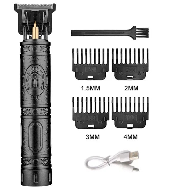 Men's Vintage Hair Trimmer T9 Carving Rechargeable Barber Electric Professional Hair Clipper Beard Trimmer/Metal Haircut Clipper Noventix
