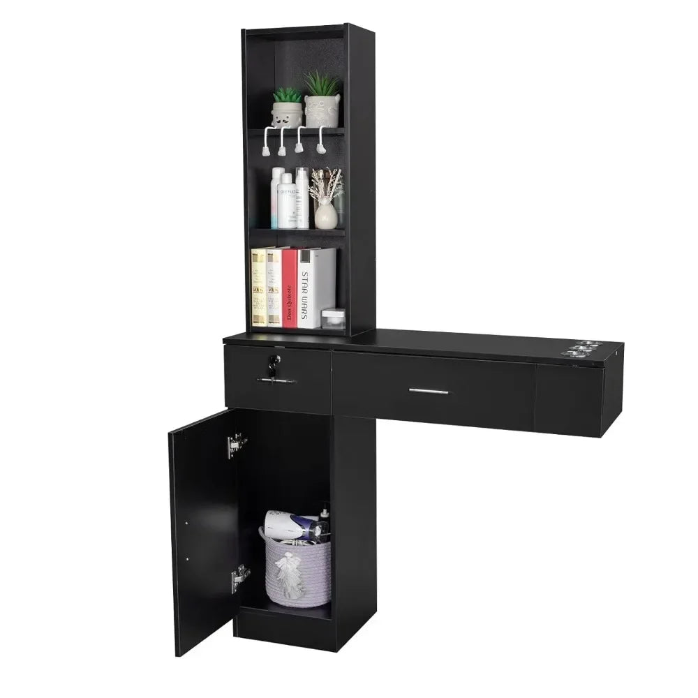 Wall Mount Barber Station With Storage Cabinet For Salons S And B Enterprise