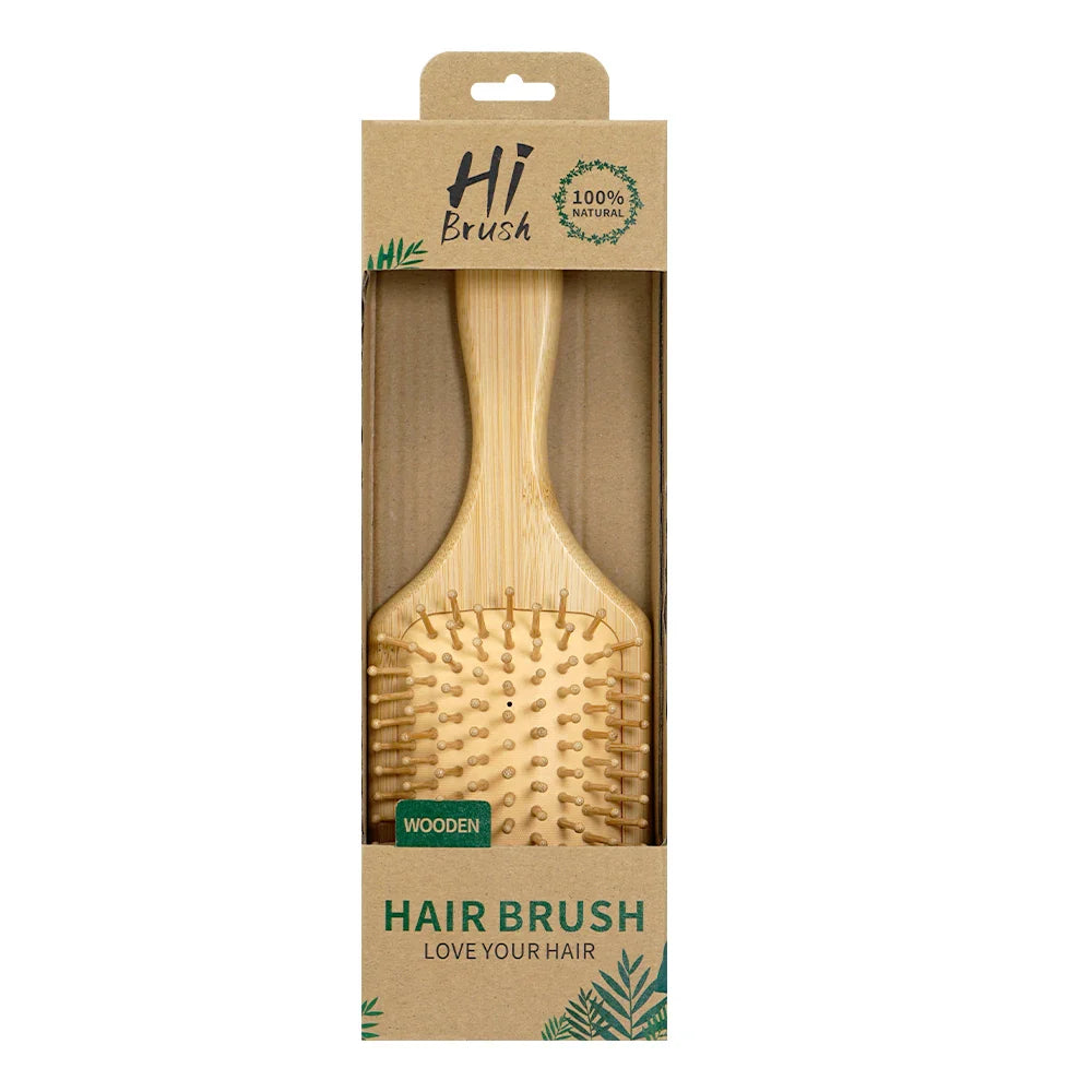 Natural Bamboo Air Cushion Hair Brush with Gift Box - Wooden Massage Comb for Smoothing Detangling Anti-Static Hair Care WTN Essentials