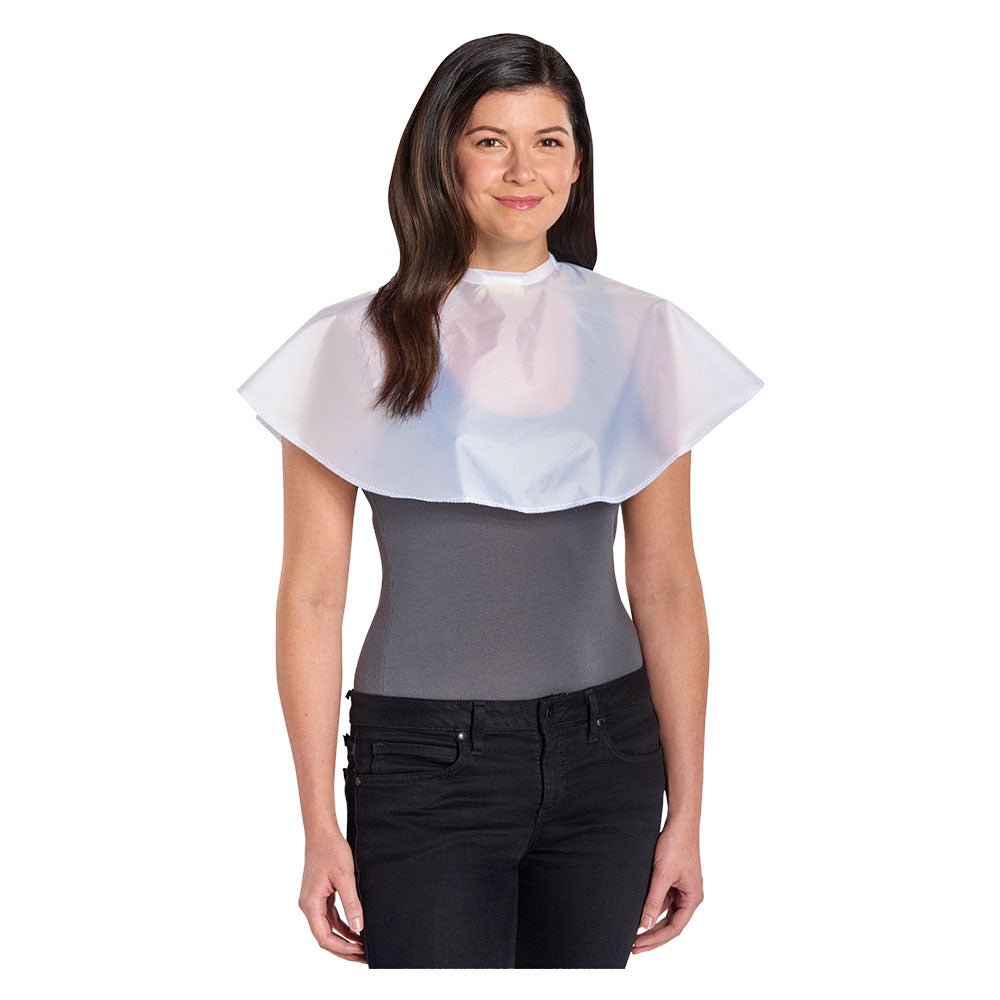 Scalpmaster Nylon Make-Up Cape - White Beauty Supply 123 Outlet