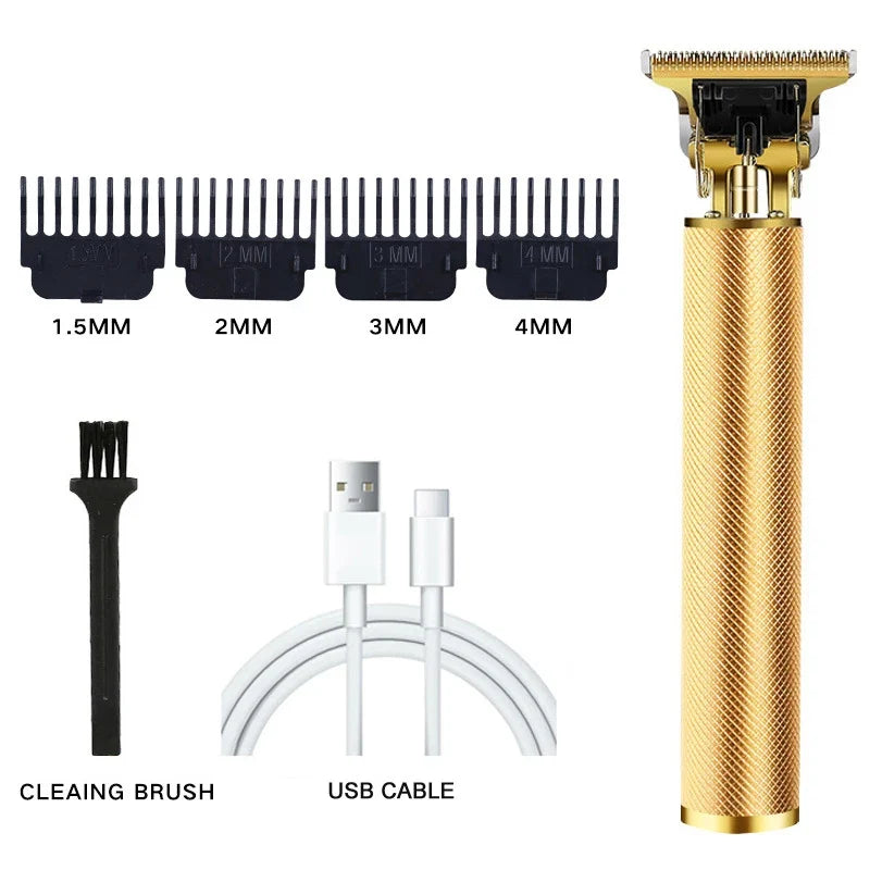 Men's Vintage Hair Trimmer T9 Carving Rechargeable Barber Electric Professional Hair Clipper Beard Trimmer/Metal Haircut Clipper Noventix