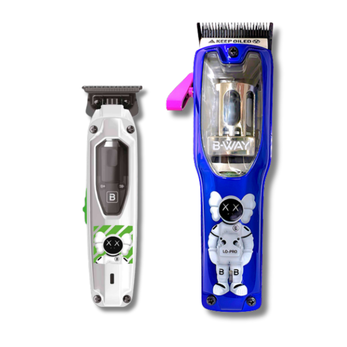 B-Way Lo-Pro X Brushless Clipper & T-Pro Brushless Trimmer – Professional 2-in-1 Barber Set RT-Way USA