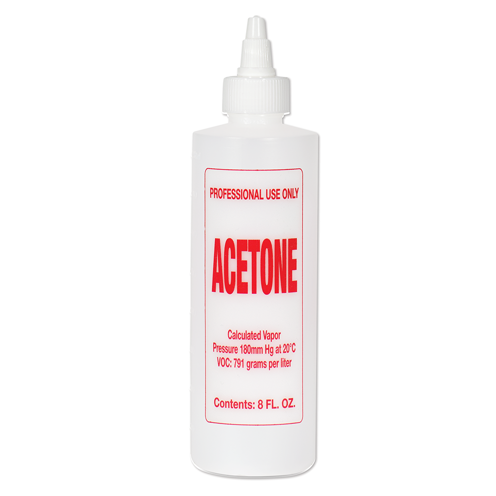 Soft 'N Style Imprinted Acetone Bottle - 8oz Beauty Supply 123 Outlet