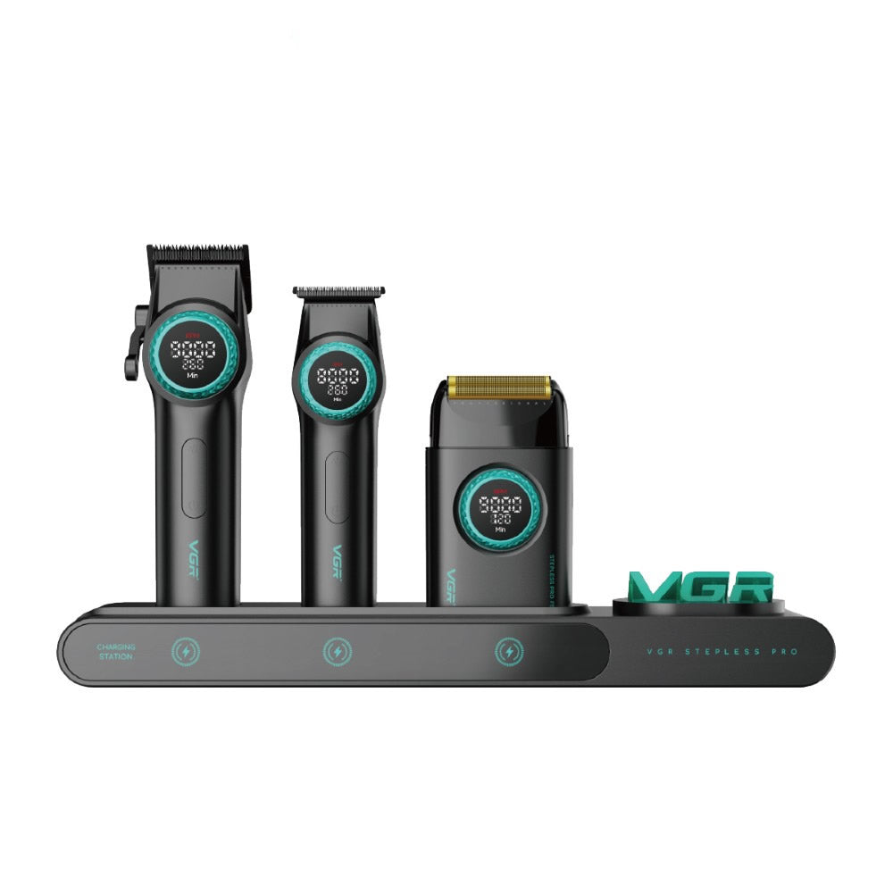 VGR STEPLESS PRO 3-IN-1 KIT - BLACK N.O.S. Barber Supply