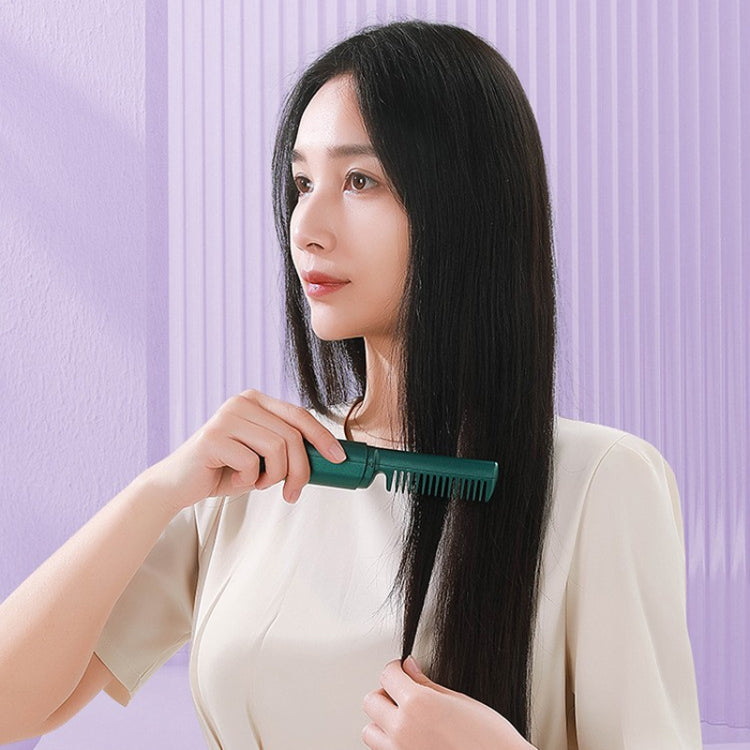 2 In 1 Portable USB Rechargeable Hair Curler Dual Usage Hair Straightening Comb(Pink) Salrog (Powered by Solnuance)