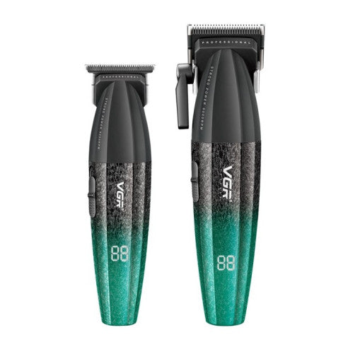 VGR PRO CLIPPER/TRIMMER COMBO - GREEN N.O.S. Barber Supply
