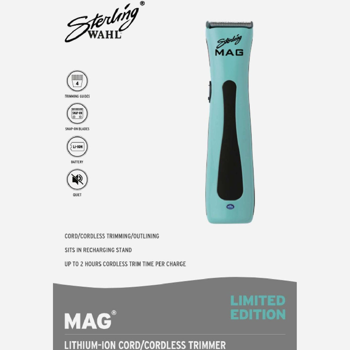 Washl Sterling Black/Aquar Mag Trimmer Limited Edition My Beauty Site Pro
