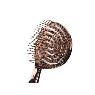 Nascita 3D Flexi Kontrol Hair Brush - Chrome Finish Detangling Brush for Curly Hair Beauty Care Bag