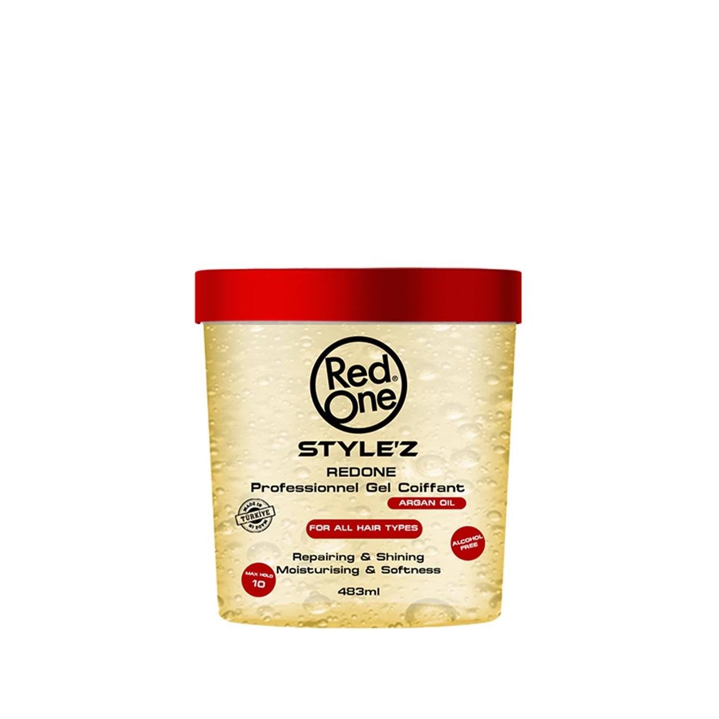 RedOne Stylez Argan Oil Hair Gel - Nourishing Styling for Healthier Hair, 16.34 fl oz Beauty Care Bag